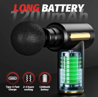 Massage gun charging with a USB cable