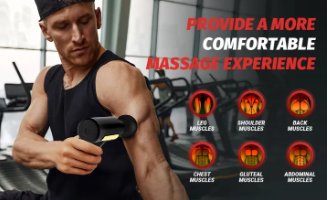 Portable rechargeable massager gun that fits in a gym bag
