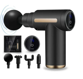 PORTABLE HANDHELDMASSAGE GUN WITH 4 ATTACHMENT HEADS AND CHAGING CASE